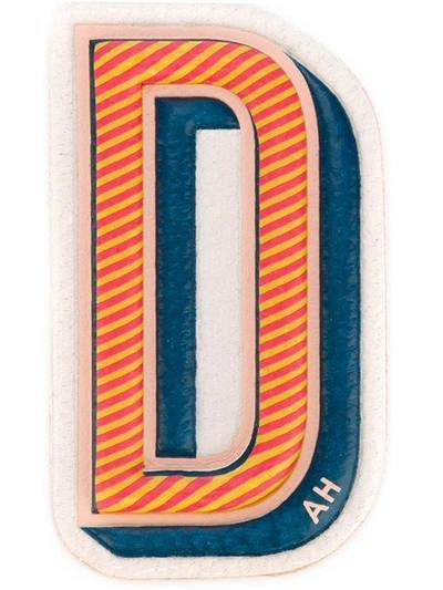 Shop Anya Hindmarch 'd' Sticker In Multicolour
