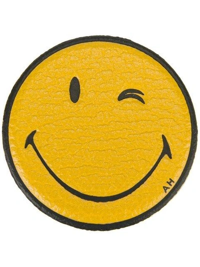 Shop Anya Hindmarch 'wink' Sticker - Yellow