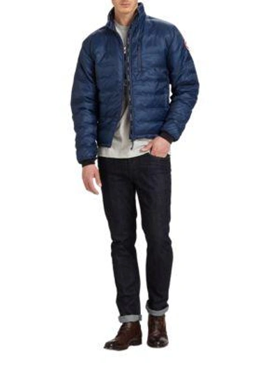 Canada Goose Lodge Hooded Down Jacket In Red Black | ModeSens