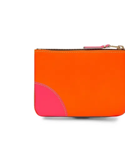 Comme Des Garçons Play Panelled Leather Zip Wallet In Yellow