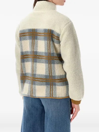 Kavu Willow Plaid-pattern Fleece Jacket In Multi