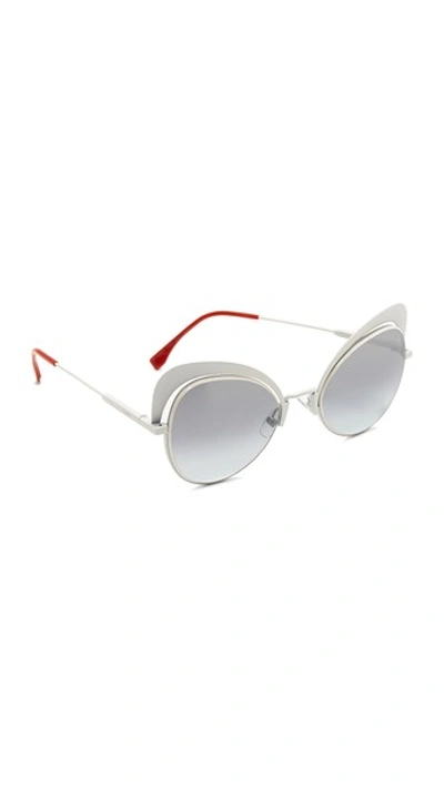 Fendi 54mm Cat Eye Sunglasses In White