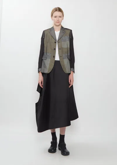 Comme Des Garçons Polyester Georgette Thin Jacket In Multi