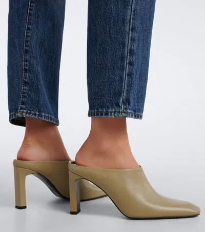 Totême 85mm Square Toe Bar Mules In White