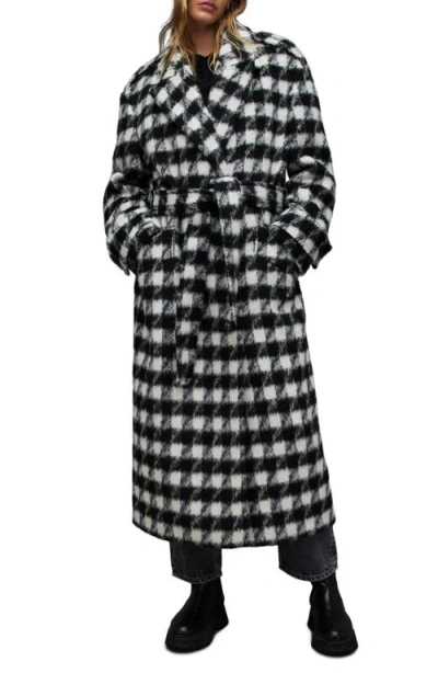 Allsaints Haithe Check Coat In Multi