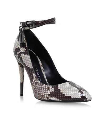 Tom Ford Snakeskin Court Shoes In Beige