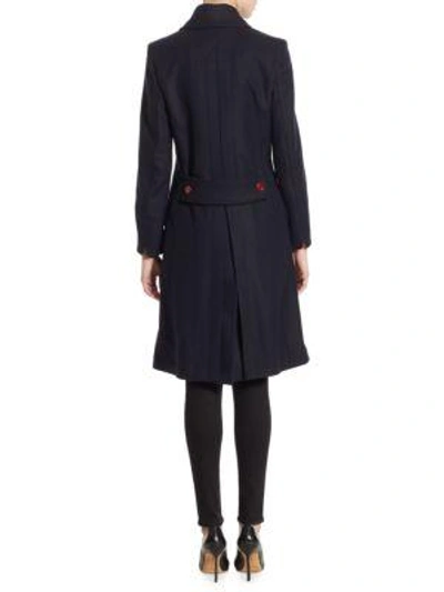 Shop Burberry Highlighted Wool Jacket In True Navy