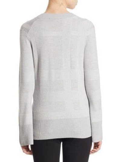 Shop Burberry Angell Wool Sweater In Pale Grey