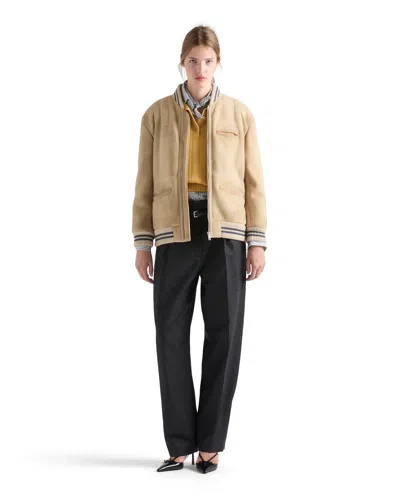 Prada Re-wool Pants In Black