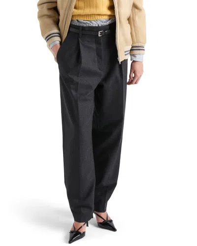 Prada Re-wool Pants In Black