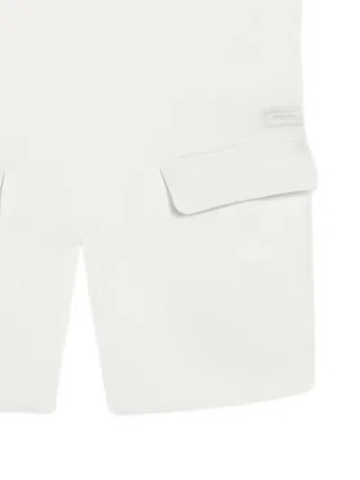 Armani Exchange Flap-pocket Open-back Top In White