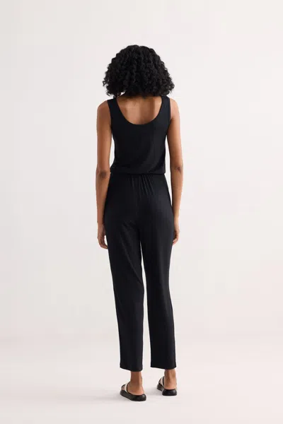 Reistor Relaxed Drawstring Jumpsuit In Black