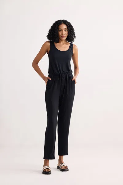 Reistor Relaxed Drawstring Jumpsuit In Black