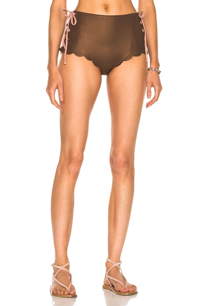 Marysia Palm Springs Bikini Tie Bottom In Metallic Brown