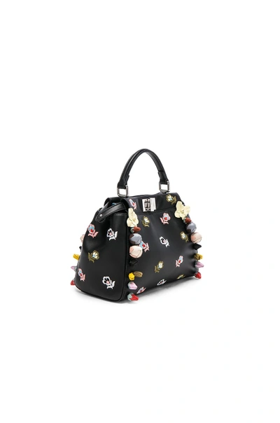 Shop Fendi Shatoosh Mini Peekaboo In Black, Floral. In Black & Multicolor