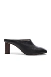 HELMUT LANG Square Toe Leather Mules
