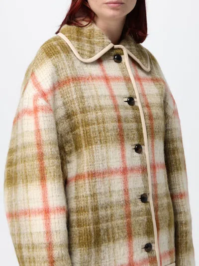 Tela Check-pattern Peter-pan Collar Jacket In Multi