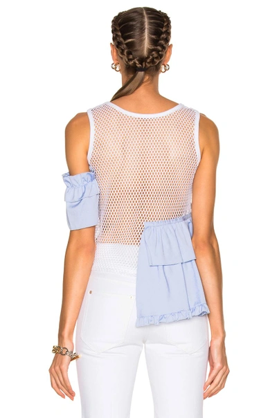 Shop Sandy Liang Cromwell Top In Blue,white