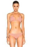 Marysia Broadway Scallop-edged Triangle Bikini Top In Pink