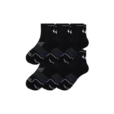 Bombas Running Quarter Sock 6-pack In Black