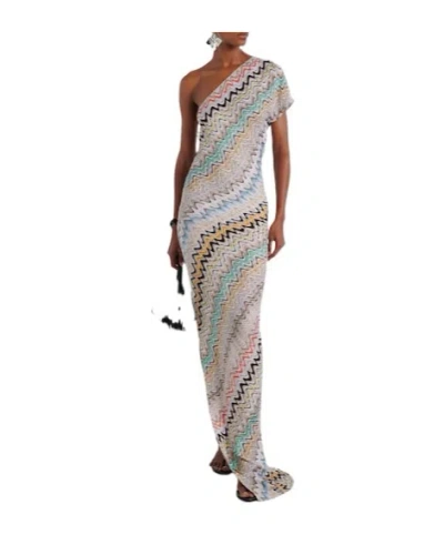 Missoni Wave One-shoulder Maxi Dress In Multi