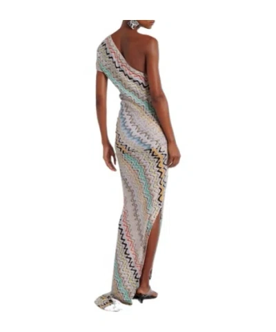 Missoni Wave One-shoulder Maxi Dress In Multi