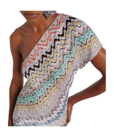 Missoni Wave One-shoulder Maxi Dress In Multi