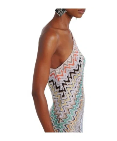Missoni Wave One-shoulder Maxi Dress In Multi