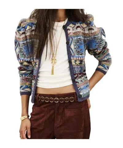 Bash Geometric-pattern Knit Top In Multi