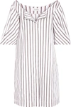 ISA ARFEN Striped cotton-poplin mini dress