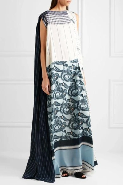 Shop Acne Studios Dulcia Paisley Paneled Printed Voile Maxi Dress