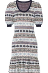 ALEXANDER MCQUEEN Fair Isle jacquard-knit silk-blend mini dress