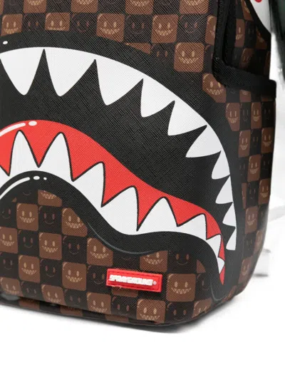 Sprayground Check-pattern Shark Mouth Backpack In Multi