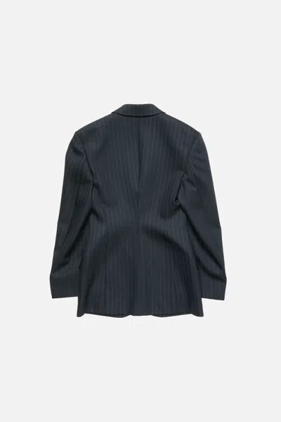 Acne Studios Pinstripe Wool Suit Jacket In Pattern