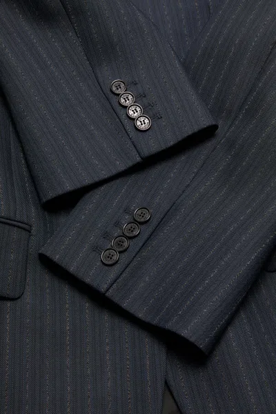 Acne Studios Pinstripe Wool Suit Jacket In Pattern