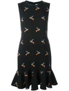 VICTORIA VICTORIA BECKHAM sleeveless bird print dress,DRVV458A12040869