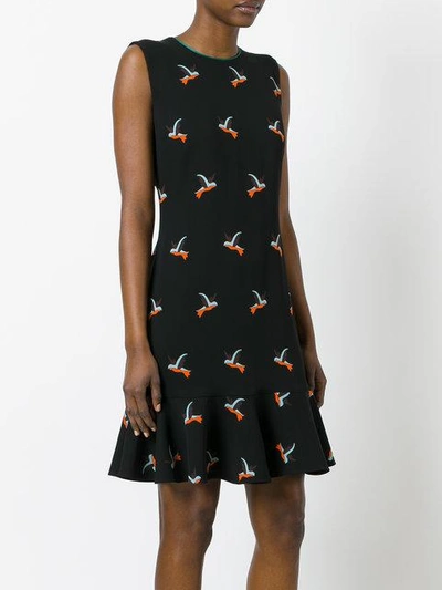 Shop Victoria Victoria Beckham Sleeveless Bird Print Dress