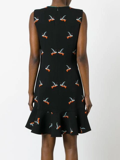 Shop Victoria Victoria Beckham Sleeveless Bird Print Dress