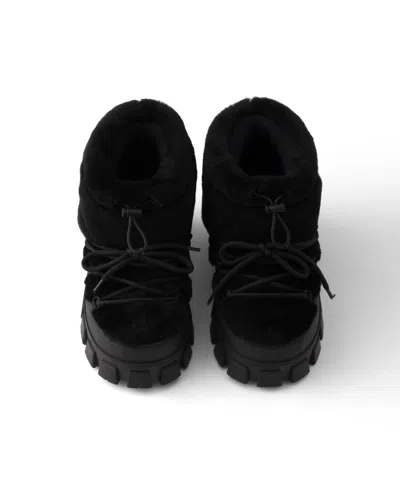 Prada シアリング スキーブーツ In Black