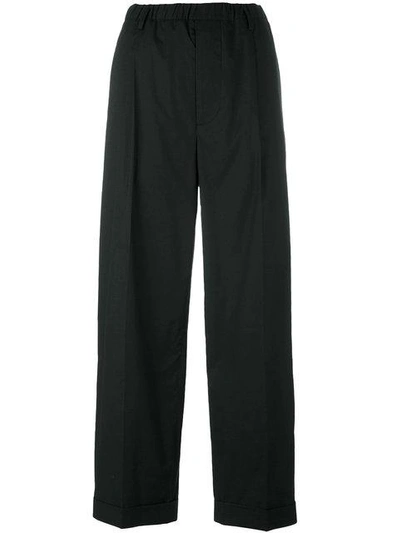 Shop Lucio Vanotti Drop-crotch Straight Trousers - Black