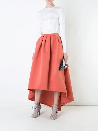 Shop Paule Ka Asymmetric Full Skirt In Pink
