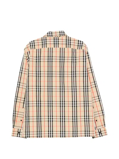 Burberry Check-pattern Zip-fastening Overshirt In Brown