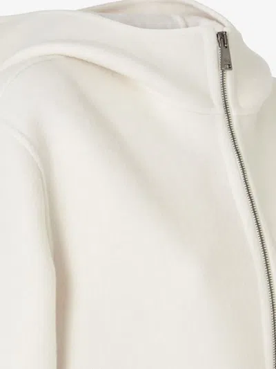 Fendi White Wool Blend Jacket In Neutral