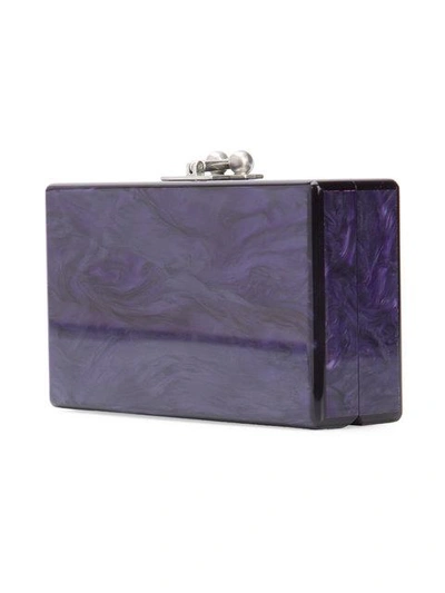 Shop Edie Parker Box Clutch Bag In Purple