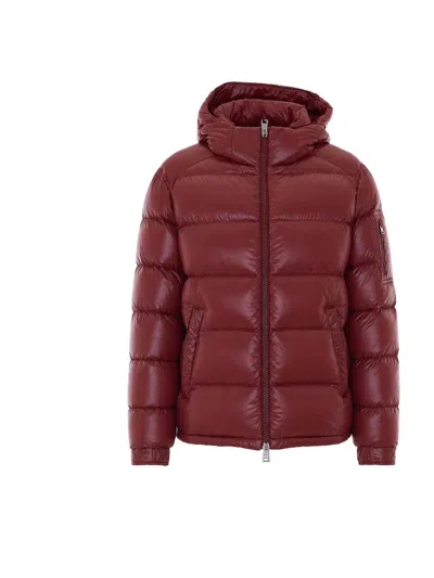 Herno Red Nylon Down Jacket In Multi