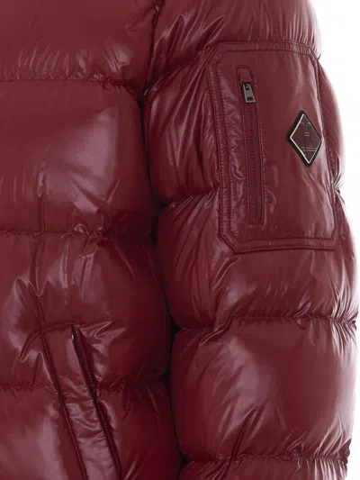 Herno Red Nylon Down Jacket In Multi