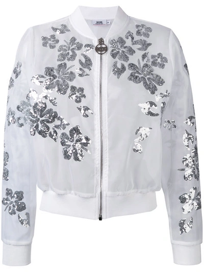 Gcds Floral Sequin Bomber Jacket