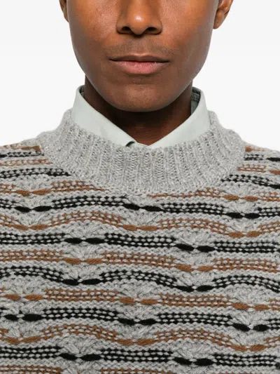 Marni Patterned Sleeveless Sweater In Brown