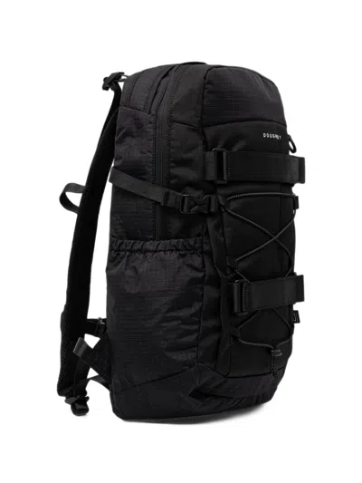 Doughnut Small Roaming Ripstop-texture Buckle-strap Backpack In Black