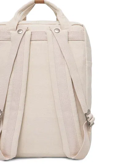 Doughnut Macaroon Embroidered Canvas Backpack In Black